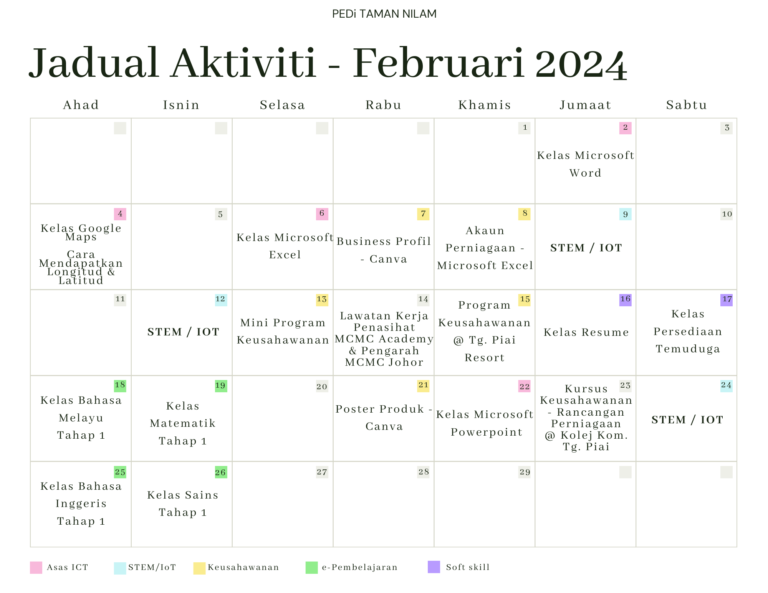 Undated Monthly Planner